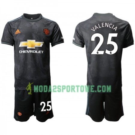 Koszulka Manchester United VALENCIA 25 Dziecięcy Trzeci Stroje Piłkarskie 2019/20 Krótki Rękaw